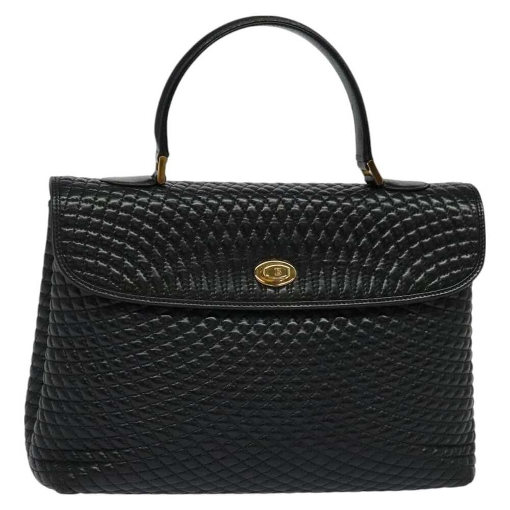 Bally Leather Quilted Handbag Black
